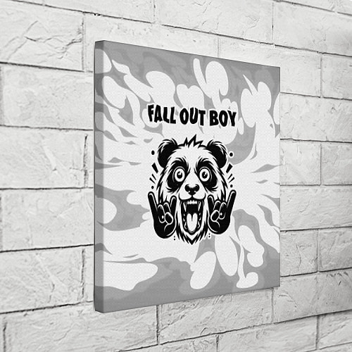 Картина квадратная Fall Out Boy рок панда на светлом фоне / 3D-принт – фото 3