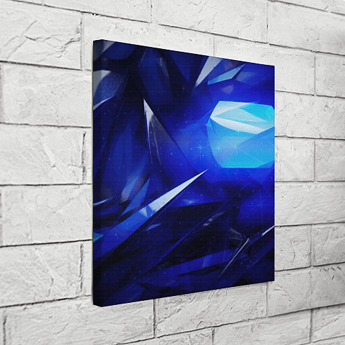 Картина квадратная Black and blue abstract background sport style / 3D-принт – фото 3