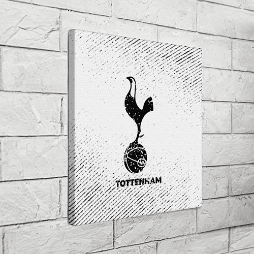 Картина квадратная Tottenham с потертостями на светлом фоне / 3D-принт – фото 3