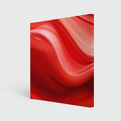 Холст квадратный Красная волна, цвет: 3D-принт