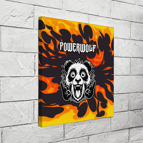 Картина квадратная Powerwolf рок панда и огонь / 3D-принт – фото 3