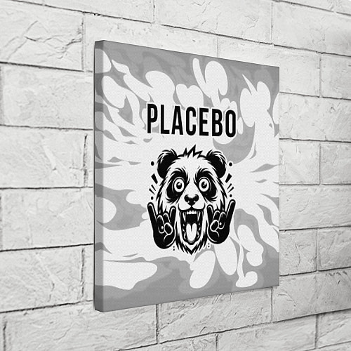 Картина квадратная Placebo рок панда на светлом фоне / 3D-принт – фото 3