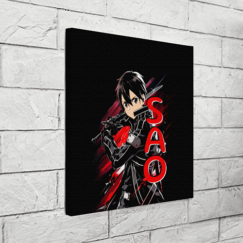 Картина квадратная Кирито - Sword Art Online / 3D-принт – фото 3