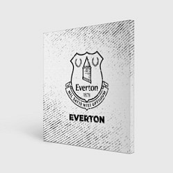 Холст квадратный Everton с потертостями на светлом фоне, цвет: 3D-принт