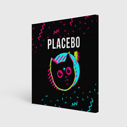 Холст квадратный Placebo - rock star cat, цвет: 3D-принт