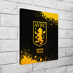 Холст квадратный Aston Villa - gold gradient, цвет: 3D-принт — фото 2