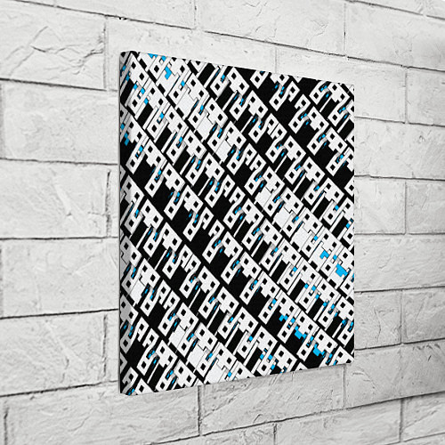 Картина квадратная Абстрактный узор на чёрном фоне / 3D-принт – фото 3