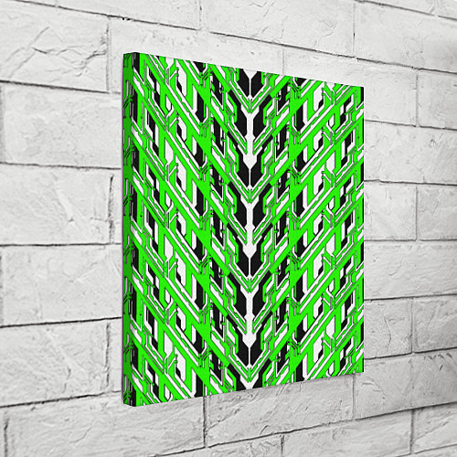 Картина квадратная Зелёная техно броня / 3D-принт – фото 3