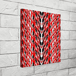 Холст квадратный Красная техно броня, цвет: 3D-принт — фото 2