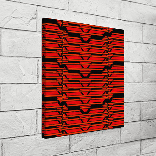 Картина квадратная Техно броня красная / 3D-принт – фото 3