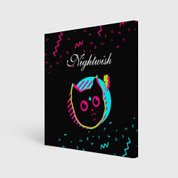 Холст квадратный Nightwish - rock star cat, цвет: 3D-принт