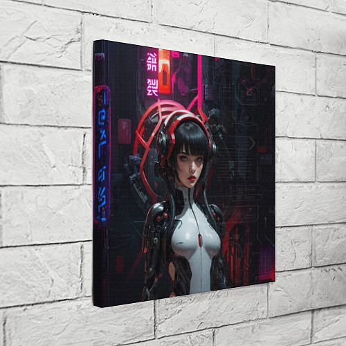 Картина квадратная Девушка в углепластиковой бороне / 3D-принт – фото 3