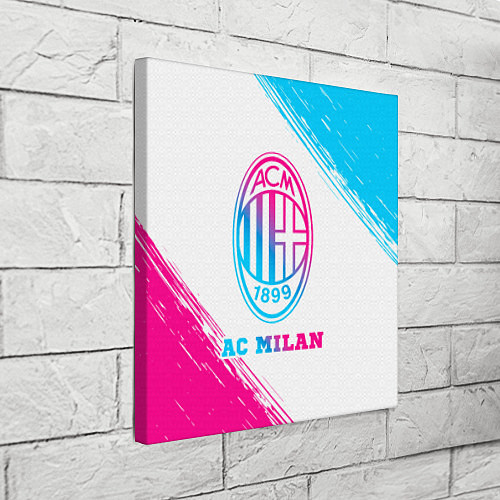 Картина квадратная AC Milan neon gradient style / 3D-принт – фото 3