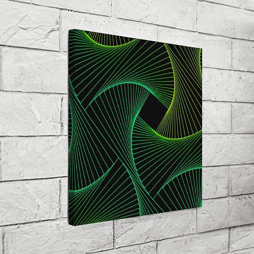 Картина квадратная Сетка скрученных линий / 3D-принт – фото 3