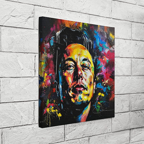 Картина квадратная Граффити портрет Илона Маска / 3D-принт – фото 3