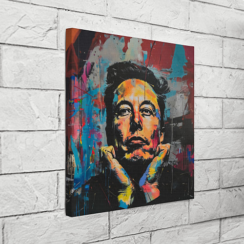 Картина квадратная Илон Маск граффити портрет / 3D-принт – фото 3