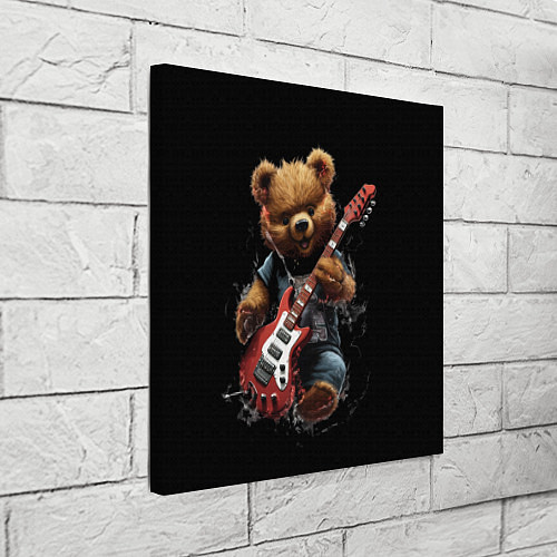 Картина квадратная Большой плюшевый медведь играет на гитаре / 3D-принт – фото 3