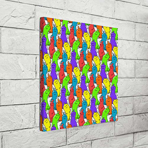 Картина квадратная Весёлые цветные презервативы / 3D-принт – фото 3