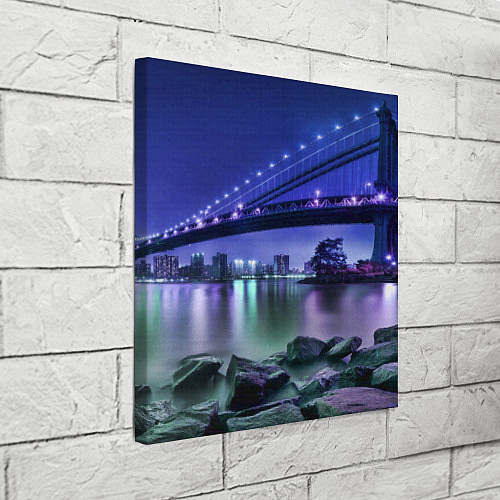 Картина квадратная Вечерняя Америка - мост / 3D-принт – фото 3