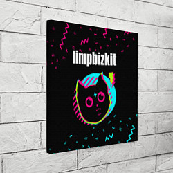 Холст квадратный Limp Bizkit - rock star cat, цвет: 3D-принт — фото 2