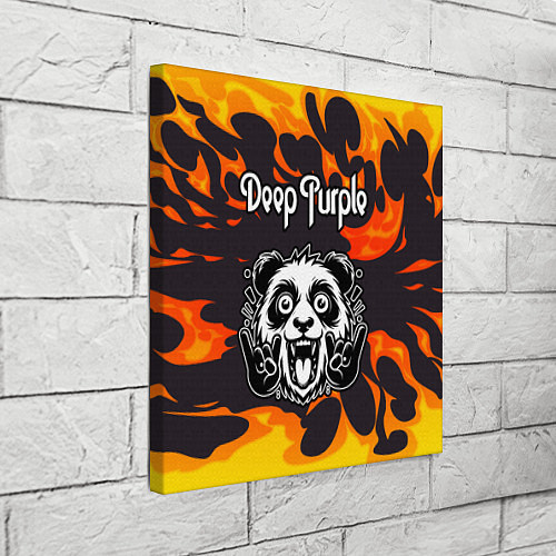 Картина квадратная Deep Purple рок панда и огонь / 3D-принт – фото 3