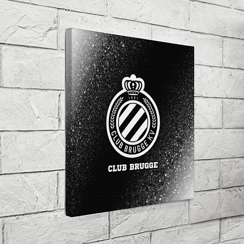 Картина квадратная Club Brugge sport на темном фоне / 3D-принт – фото 3