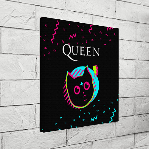 Картина квадратная Queen - rock star cat / 3D-принт – фото 3