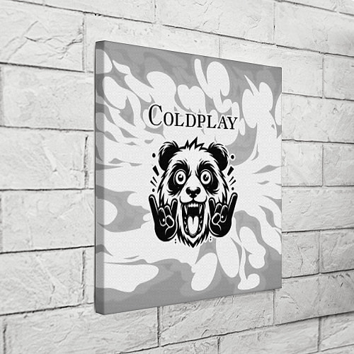 Картина квадратная Coldplay рок панда на светлом фоне / 3D-принт – фото 3