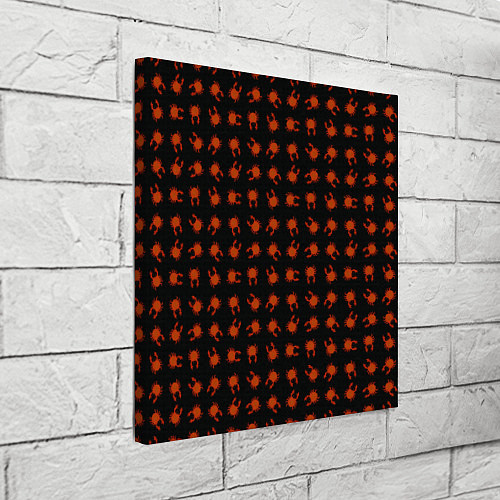 Картина квадратная Крабики на черном фоне / 3D-принт – фото 3