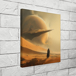 Холст квадратный Пустыня и космический корабль - Дюна, цвет: 3D-принт — фото 2