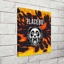 Холст квадратный Placebo рок панда и огонь, цвет: 3D-принт — фото 2