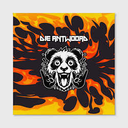 Холст квадратный Die Antwoord рок панда и огонь, цвет: 3D-принт — фото 2