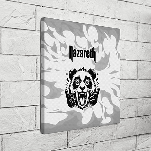 Картина квадратная Nazareth рок панда на светлом фоне / 3D-принт – фото 3
