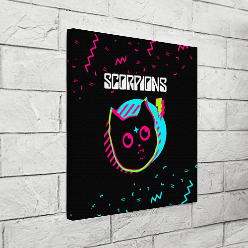 Картина квадратная Scorpions - rock star cat / 3D-принт – фото 3