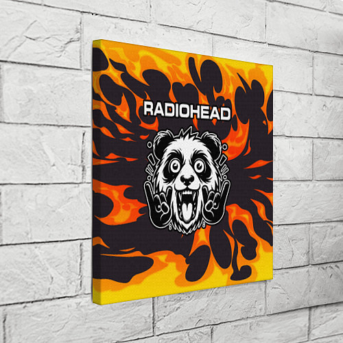 Картина квадратная Radiohead рок панда и огонь / 3D-принт – фото 3