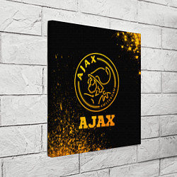 Холст квадратный Ajax - gold gradient, цвет: 3D-принт — фото 2