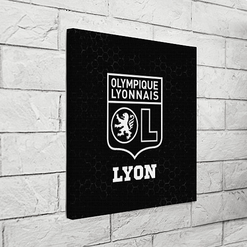 Картина квадратная Lyon sport на темном фоне / 3D-принт – фото 3