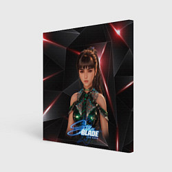 Холст квадратный Stellar Blade black red background, цвет: 3D-принт