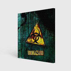 Холст квадратный Biohazard yellow sign, цвет: 3D-принт