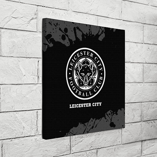 Картина квадратная Leicester City sport на темном фоне / 3D-принт – фото 3