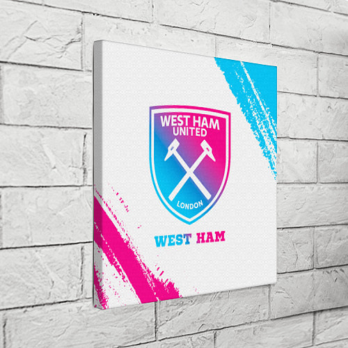 Картина квадратная West Ham neon gradient style / 3D-принт – фото 3