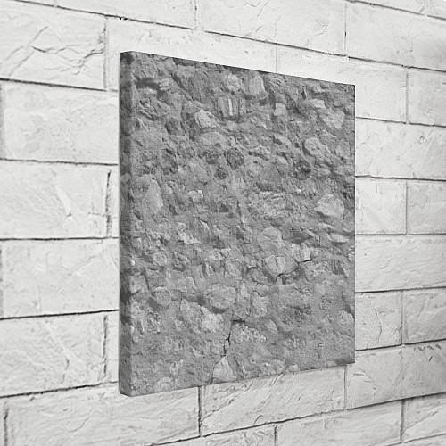 Картина квадратная Серая кирпичная стена / 3D-принт – фото 3