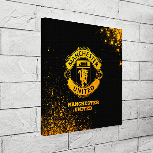 Картина квадратная Manchester United - gold gradient / 3D-принт – фото 3