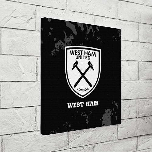 Картина квадратная West Ham sport на темном фоне / 3D-принт – фото 3