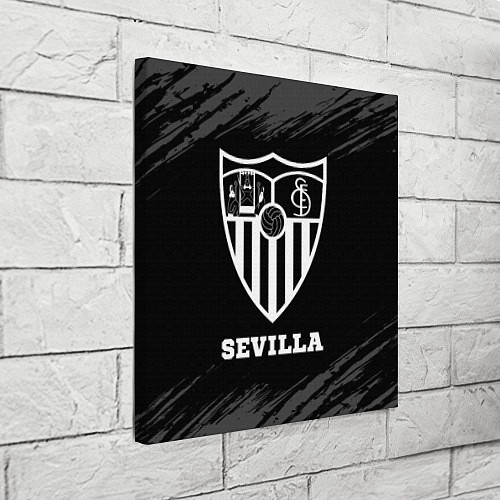 Картина квадратная Sevilla sport на темном фоне / 3D-принт – фото 3