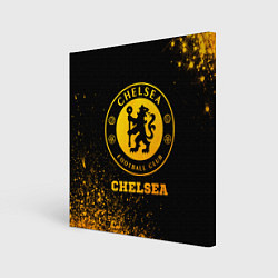 Холст квадратный Chelsea - gold gradient, цвет: 3D-принт