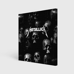 Холст квадратный Metallica - logo rock group, цвет: 3D-принт