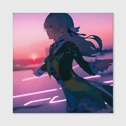 Холст квадратный Honkai Star Rail Firefly smile, цвет: 3D-принт — фото 2