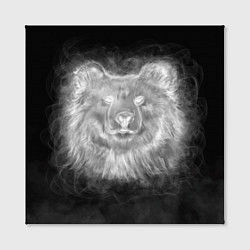 Холст квадратный Голова медведя из дыма, цвет: 3D-принт — фото 2