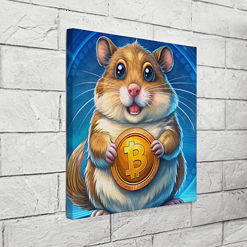 Картина квадратная Хомячок с криптой / 3D-принт – фото 3